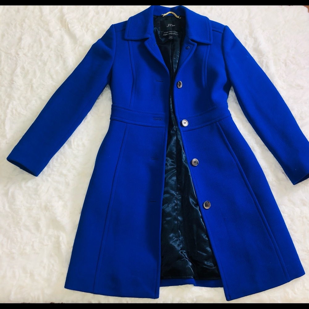 J. Crew Women's Blue Lady Day Coat